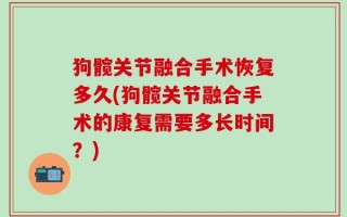 狗髋关节融合手术恢复多久(狗髋关节融合手术的康复需要多长时间？)
