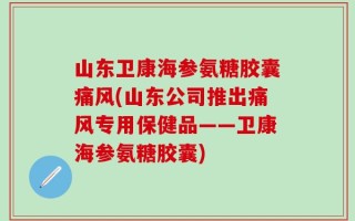 山东卫康海参氨糖胶囊痛风(山东公司推出痛风专用保健品——卫康海参氨糖胶囊)