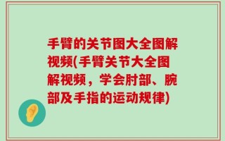手臂的关节图大全图解视频(手臂关节大全图解视频，学会肘部、腕部及手指的运动规律)