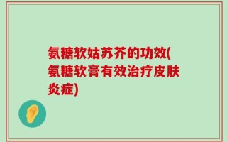 氨糖软姑苏芥的功效(氨糖软膏有效治疗皮肤炎症)