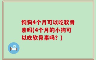 狗狗4个月可以吃软骨素吗(4个月的小狗可以吃软骨素吗？)