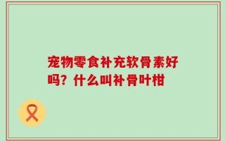宠物零食补充软骨素好吗？什么叫补骨叶柑