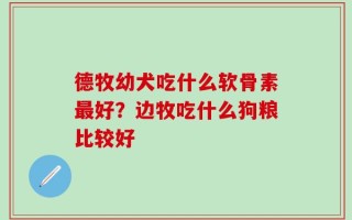 德牧幼犬吃什么软骨素最好？边牧吃什么狗粮比较好