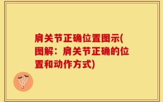 肩关节正确位置图示(图解：肩关节正确的位置和动作方式)