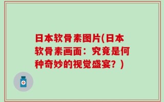 日本软骨素图片(日本软骨素画面：究竟是何种奇妙的视觉盛宴？)
