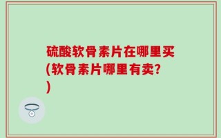 硫酸软骨素片在哪里买(软骨素片哪里有卖？)