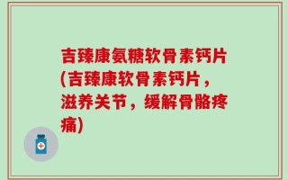 吉臻康氨糖软骨素钙片(吉臻康软骨素钙片，滋养关节，缓解骨骼疼痛)