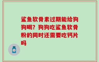 鲨鱼软骨素过期能给狗狗喝？狗狗吃鲨鱼软骨粉的同时还需要吃钙片吗