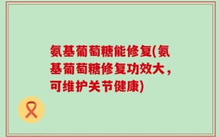 氨基葡萄糖能修复(氨基葡萄糖修复功效大，可维护关节健康)