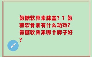 氨糖软骨素膝盖？？氨糖软骨素有什么功效？氨糖软骨素哪个牌子好？