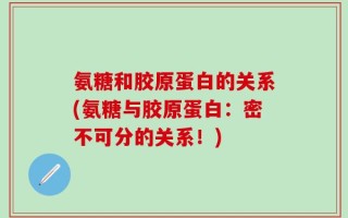 氨糖和胶原蛋白的关系(氨糖与胶原蛋白：密不可分的关系！)