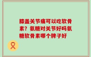 膝盖关节痛可以吃软骨素？氨糖对关节好吗氨糖软骨素哪个牌子好