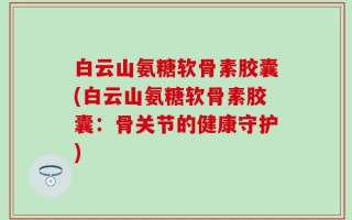 白云山氨糖软骨素胶囊(白云山氨糖软骨素胶囊：骨关节的健康守护)