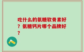 吃什么的氨糖软骨素好？氨糖钙片哪个品牌好？