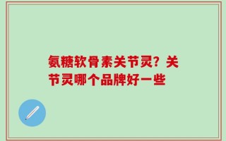 氨糖软骨素关节灵？关节灵哪个品牌好一些