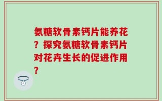 氨糖软骨素钙片能养花？探究氨糖软骨素钙片对花卉生长的促进作用？