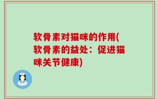 软骨素对猫咪的作用(软骨素的益处：促进猫咪关节健康)