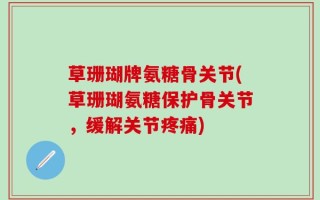 草珊瑚牌氨糖骨关节(草珊瑚氨糖保护骨关节，缓解关节疼痛)