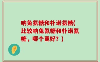 呐兔氨糖和朴诺氨糖(比较呐兔氨糖和朴诺氨糖，哪个更好？)