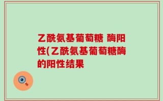 乙酰氨基葡萄糖 酶阳性(乙酰氨基葡萄糖酶的阳性结果