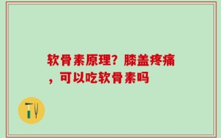 软骨素原理？膝盖疼痛，可以吃软骨素吗