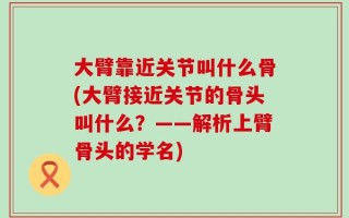 大臂靠近关节叫什么骨(大臂接近关节的骨头叫什么？——解析上臂骨头的学名)