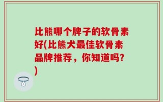 比熊哪个牌子的软骨素好(比熊犬最佳软骨素品牌推荐，你知道吗？)
