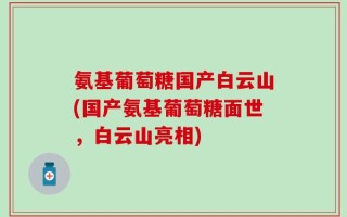 氨基葡萄糖国产白云山(国产氨基葡萄糖面世，白云山亮相)