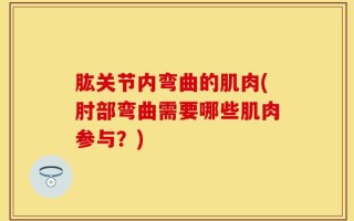 肱关节内弯曲的肌肉(肘部弯曲需要哪些肌肉参与？)