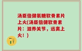 汤臣倍健氨糖软骨素片上火(汤臣倍健软骨素片：滋养关节，远离上火！)