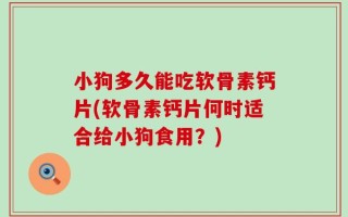 小狗多久能吃软骨素钙片(软骨素钙片何时适合给小狗食用？)
