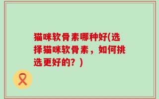 猫咪软骨素哪种好(选择猫咪软骨素，如何挑选更好的？)