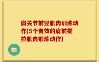 肩关节前竖肌肉训练动作(5个有效的肩前提拉肌肉锻炼动作)