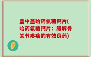盖中盖哈药氨糖钙片(哈药氨糖钙片：缓解骨关节疼痛的有效良药)