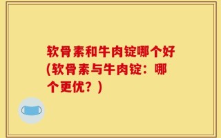 软骨素和牛肉锭哪个好(软骨素与牛肉锭：哪个更优？)
