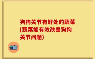 狗狗关节有好处的蔬菜(蔬菜能有效改善狗狗关节问题)