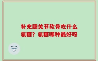 补充膝关节软骨吃什么氨糖？氨糖哪种最好呀