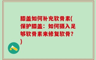 膝盖如何补充软骨素(保护膝盖：如何摄入足够软骨素来修复软骨？)