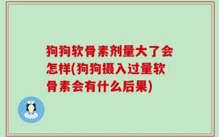 狗狗软骨素剂量大了会怎样(狗狗摄入过量软骨素会有什么后果)