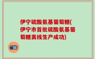 伊宁硫酸氨基葡萄糖(伊宁市首批硫酸氨基葡萄糖离线生产成功)