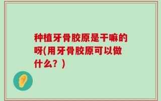 种植牙骨胶原是干嘛的呀(用牙骨胶原可以做什么？)