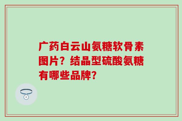 广药白云山氨糖软骨素图片?结晶型硫酸氨糖有哪些品牌?-第1张图片-氨糖科普网 广药白云山氨糖软骨素图片?结晶型硫酸氨糖有哪些品牌?-第1张图片-氨糖科普网