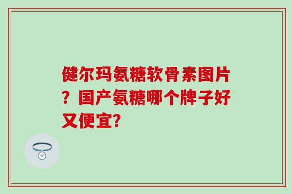 健尔玛氨糖软骨素图片?国产氨糖哪个牌子好又便宜?-第1张图片-氨糖科普网 健尔玛氨糖软骨素图片?国产氨糖哪个牌子好又便宜?-第1张图片-氨糖科普网