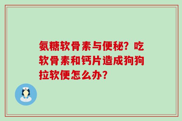 氨糖软骨素与便秘?吃软骨素和钙片造成狗狗拉软便怎么办?-第1张图片-氨糖科普网 氨糖软骨素与便秘?吃软骨素和钙片造成狗狗拉软便怎么办?-第1张图片-氨糖科普网