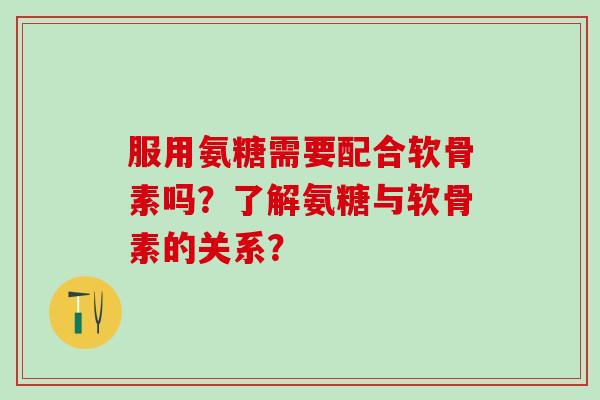 服用氨糖需要配合软骨素吗?了解氨糖与软骨素的关系?-第1张图片-氨糖科普网 服用氨糖需要配合软骨素吗?了解氨糖与软骨素的关系?-第1张图片-氨糖科普网
