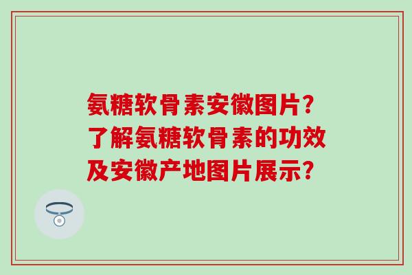 氨糖软骨素安徽图片?了解氨糖软骨素的功效及安徽产地图片展示?-第1张图片-氨糖科普网 氨糖软骨素安徽图片?了解氨糖软骨素的功效及安徽产地图片展示?-第1张图片-氨糖科普网