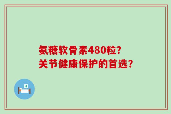 氨糖软骨素480粒?关节健康保护的首选?-第1张图片-氨糖科普网 氨糖软骨素480粒?关节健康保护的首选?-第1张图片-氨糖科普网