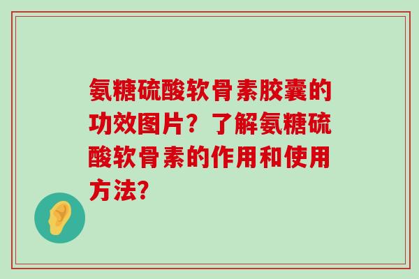 氨糖硫酸软骨素胶囊的功效图片？了解氨糖硫酸软骨素的作用和使用方法？-第1张图片-氨糖科普网