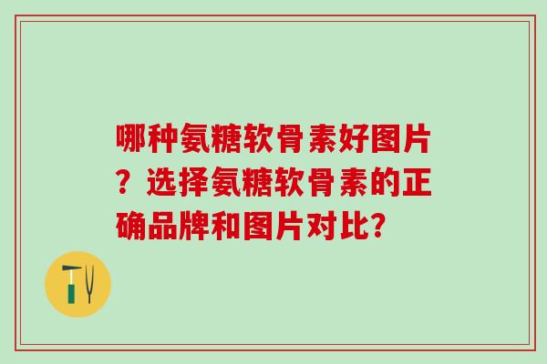 哪种氨糖软骨素好图片?选择氨糖软骨素的正确品牌和图片对比?-第1张图片-氨糖科普网 哪种氨糖软骨素好图片?选择氨糖软骨素的正确品牌和图片对比?-第1张图片-氨糖科普网