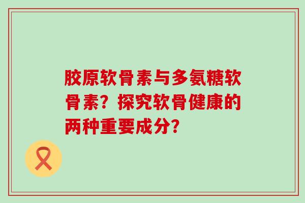 胶原软骨素与多氨糖软骨素？探究软骨健康的两种重要成分？-第1张图片-氨糖科普网